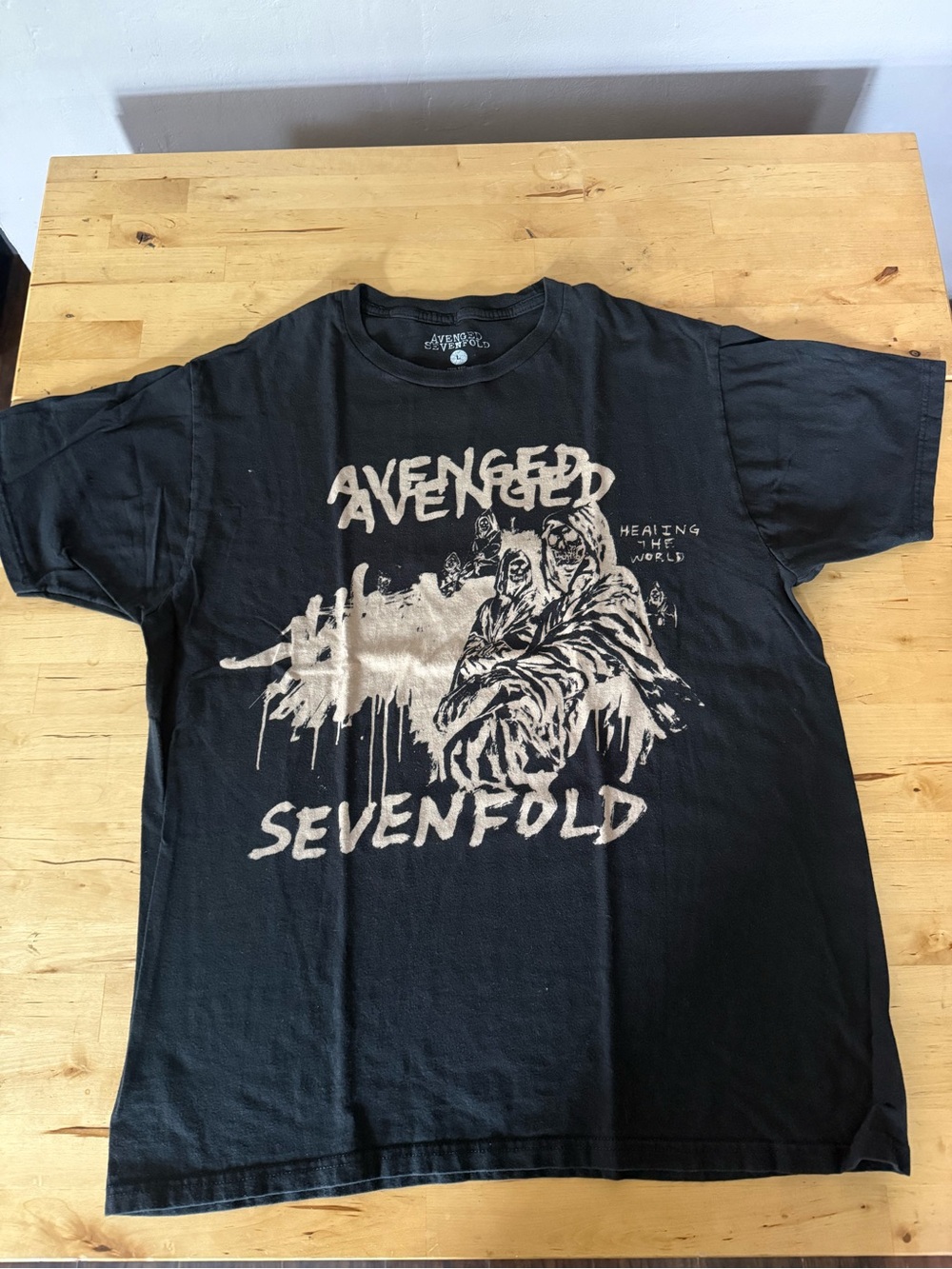 Avenged Sevenfold Healing The World Tour Tee Black LARGE